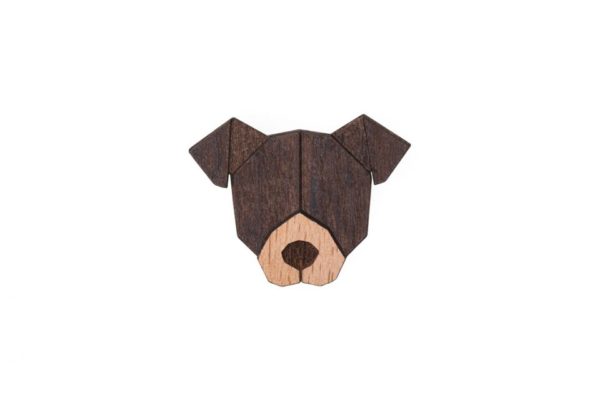 brosche american pit bull terrier bewooden