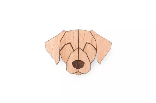 brosche Labrador bewooden