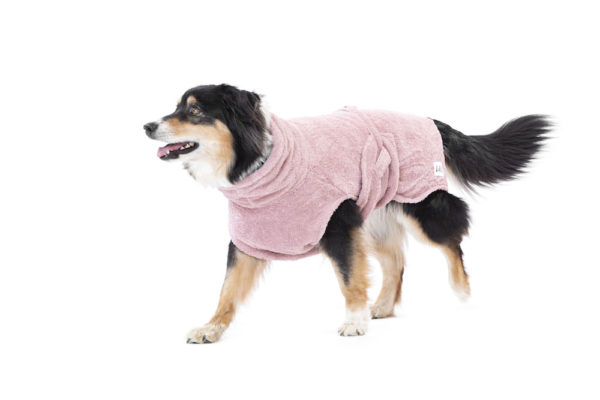 LILL's Hundebademantel aus Bio-Frottee in Pink
