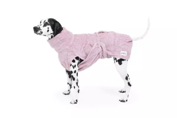 Hundebademantel aus Bio-Frotte in Pink von LILL's