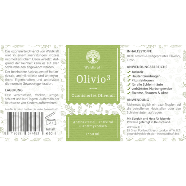 olivenoel ozonisiert etikett