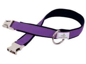 Bio Jeans Halsband mit Gurtband in Violett