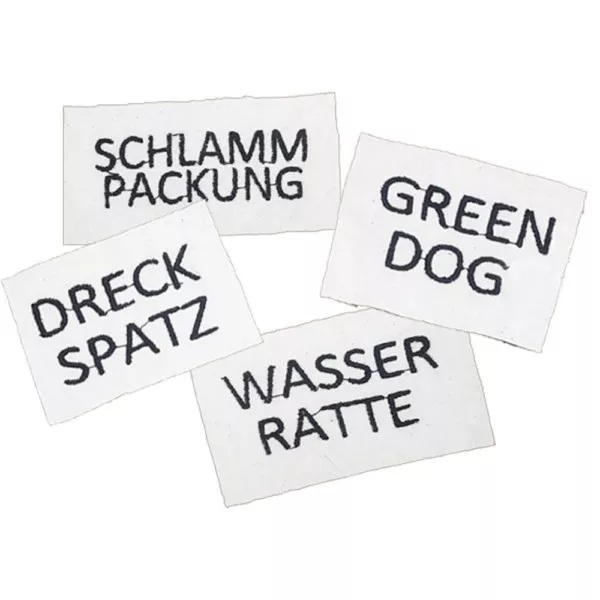 Sticker für Hundebademantel