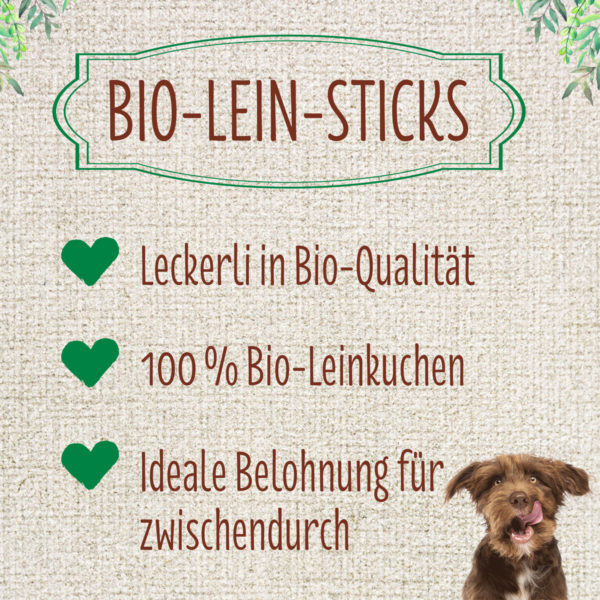 Vegane Hundesnacks - Bio-Lein-Sticks von cdVet