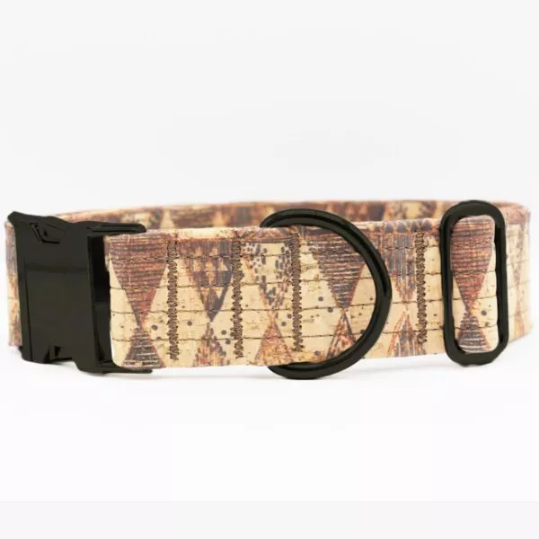 Hundehalsband aus Kork AFRICA - mit schwarzem Klickverschluss