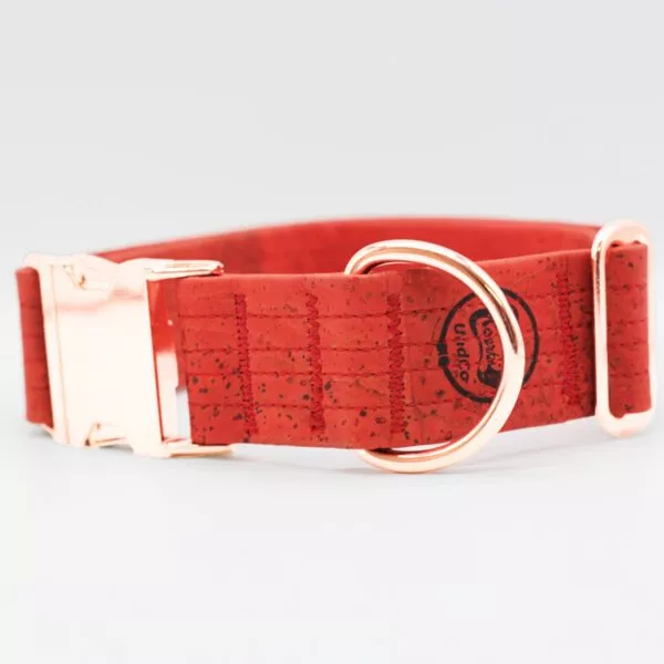 Veganes Hundehalsband in Rot von Coerbi & Co