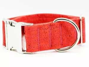 Veganes Hundehalsband in Rot aus Kork von Koerbi & Co.