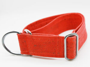 Veganes Halsband aus rotem Kork mit Zugstopp
