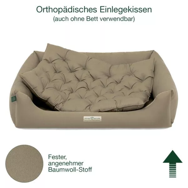 Hundebett orthopädisch & waschbar - Zermatt in Beige