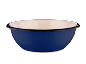 Fressnapf aus Emaille in Dunkelblau